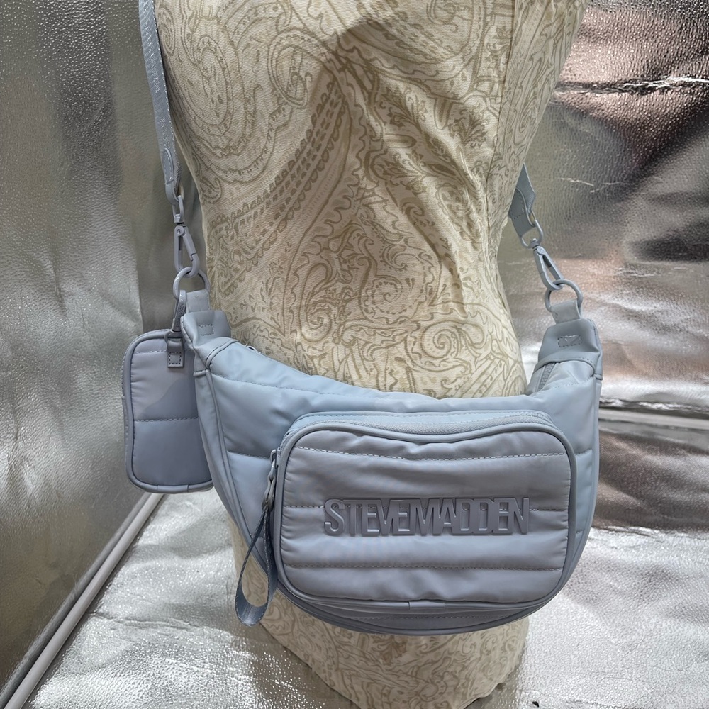Steve Madden Sky Blue Quilted Crossbody